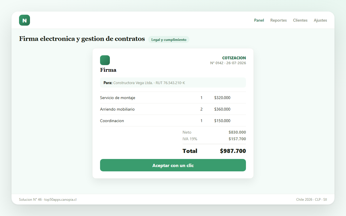 Vista previa de Firma electronica y gestion de contratos